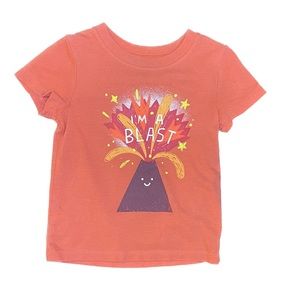 Cat & Jack orange graphics T-shirt 12 M